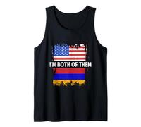 Armenia Flag America USA I'm Both Of Them Armenian Roots Tank Top