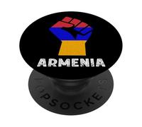 Armenia Flag Power Armenian Pride Hand Fist Armenian Roots PopSockets Adhesive PopGrip