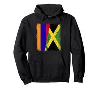 Armenia Jamaica Half Flag Armenian Jamaican Heritage Pullover Hoodie