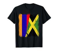 Armenia Jamaica Half Flag Armenian Jamaican Heritage T-Shirt
