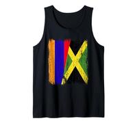 Armenia Jamaica Half Flag Armenian Jamaican Heritage Tank Top