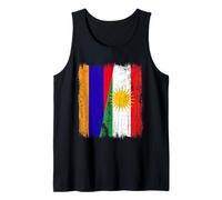 Armenia Kurdistan Half Flag Armenian Kurdish Heritage Jersey Tank Top