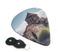 Armenian Church 6 Pack Guitar Picks With Holder, Personalized Guitar Plectrums Non-Slip Portable Ukulele Bass Picks 0.71mm For Acoustic Guitar Lovers Gifts