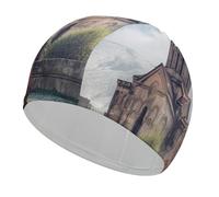 Armenian Church Bathing Cap High Elasticity Swimming Caps Fit Both Long Hair Short Hair Comfortable Large Shower Cap for Drag Reduction and Hair Protection