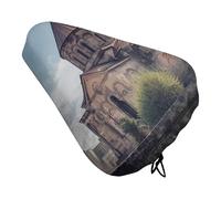 Armenian Church Bike Seat Cover Water-Repellent Exercise Bike Seat Cushion Bicycle Saddle Cover with Drawstring Rain Snow Dust Covers for City Mountain Road Biking