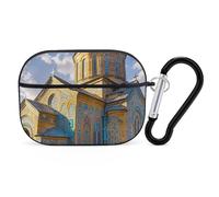 Armenian Church Case Cover with Keychain Shockproof Hard Shell Protective Case for 2nd/1st Generation Case for Women Men Bluetooth Earbuds Case