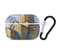 Armenian Church Case Cover with Keychain Shockproof Hard Shell Protective Case for 2nd/1st Generation Case for Women Men Bluetooth Earbuds Case