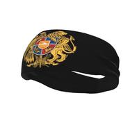 Armenian National Emblem Flag Headbands Sports Headbands Moisture Wicking Workout Headband Sweatband Headbands Running Headband
