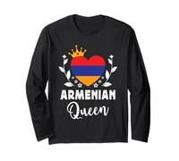 Armenian Queen Armenia Flag Proud Armenian Woman Long Sleeve T-Shirt