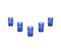 Armerah Anti Spit Back 510 Drip Tip eCig Mouthpiece Short/Medium Plastic 5 Pack Blue