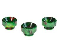 Armerah Basin LP 810 Drip Tip eCig Mouthpiece Shallow/Wide Epoxy Resin 3 Pack Green