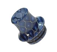 Armerah Cone 810 Drip Tip eCig Mouthpiece Short/Big Snakeskin Epoxy Resin Single Blue
