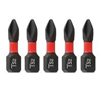 Armerah Hex Impact Screwdriver Bits Phillips Magnetic TS2 Steel 1/4" 6.35mm PH2 25mm 5 Pack