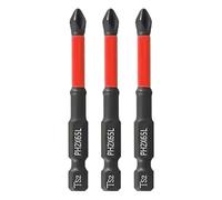 Armerah Hex Impact Screwdriver Bits Phillips Magnetic TS2 Steel 1/4" 6.35mm PH2 65mm 3 Pack