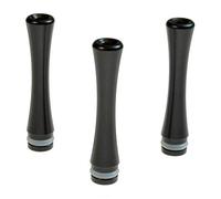 Armerah Stalk Jr 510 Drip Tip eCig Mouthpiece Long/Narrow Aluminium ePipe 3 Pack Black