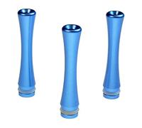 Armerah Stalk Jr 510 Drip Tip eCig Mouthpiece Long/Narrow Aluminium ePipe 3 Pack Blue