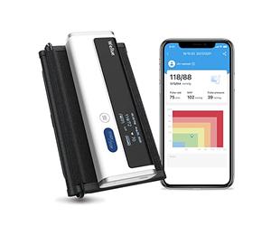 Armfit Upper Arm Blood Pressure Machines for Home Use Bluetooth, Digital Automatic Blood Pressure Monitor with Large Cuff, Portable Wireless Cuff On The Go with Apple & Android APP Apple Health