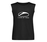 Armin Van Buuren A State Trance Progressive Trance Vest Tank T-Shirt Men's Black Unisex Sleeveless Tops Tee M