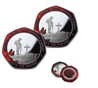 Armistice/Remembrance Commemorative with Embroidered Poppy, Handmade Armistice/Remembrance Badge, Memorial Day Badge, Military Tribute Souvenir Badge, Veterans Remembrance Gift (B)