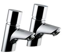 Armitage Shanks Avon 21 push button self-closing basin pillar taps in chrome. B8267AA