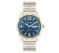 Armitron 20-4591 Men's Watch with Stretch Strap with Day-Date Function Two-Tone Navy Blue