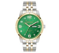 Armitron Men's Day-Date Function Bracelet Watch, 20-5398, Two-Tone/Green, 20-5398GNTT