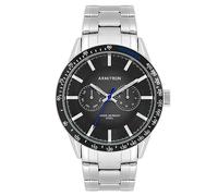 Armitron Men's Stainless Steel Bracelet Watch, 20/5576, Black/Silver, Japanese