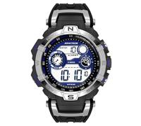 Armitron Sport Men's Digital Chronograph Resin Strap Watch, 40-8231, Black/Blue, Modern
