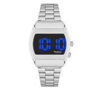 Armitron Sport Retro Digital Chronograph Bracelet Watch,Silver/Blue