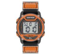 Armitron Sport Unisex Digital Chronograph Nylon Strap Watch, 45-7004, Black/Orange, Casual