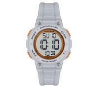 Armitron Sport Women's Digital Chronograph Resin Strap Watch, Grey/Orange, Modern