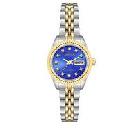 Armitron Women's Genuine Crystal Accented Day/Date Function Bracelet Watch, 75/2475,Two Tone/Blue
