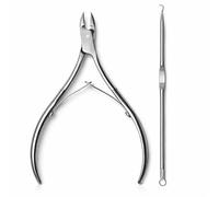 Armiz Cuticle Cutter for Pushing & Trimming Cuticles, Dual-Ended Blackhead Remover Tool with one lancet and one round head