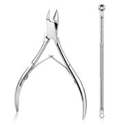 Armiz Cuticle Remover Set - Professional Cuticle Cutter for Pushing & Trimming Cuticles, Dual-Ended Round Blackhead Remover Tool for Clean Nails for Men & Women