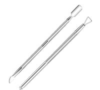 ARMIZ Pack of 2 Cuticle pusher tool kit, Stainless Steel Triangle UV gel nail polish remover tool and Double Ended nail Cuticle remover, Nail Polish Nail Art Remover Tools