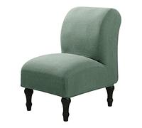 Armless Chair Slipcover, Stretch Accent Chair Covers - Removable Solid Color Slipcover for Living & Dining Room Armless Accent Chair (Color: #15)