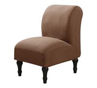 Armless Chair Slipcover, Stretch Accent Chair Covers - Removable Solid Color Slipcover for Living & Dining Room Armless Accent Chair (Color: #11)
