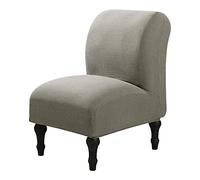 Armless Chair Slipcover, Stretch Accent Chair Covers - Removable Solid Color Slipcover for Living/Dining Room, Hotel Armless Accent Chair (Color: #3)