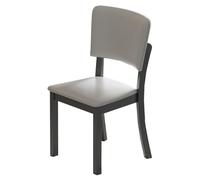 Armless Dining Chairs - Thick Padded Cushion, Leather Backrest, Modern Scandinavian Style for Restaurant & Living Room