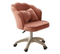 Armless Fabric Dining Chair & Office Desk Chair with Wheels Adjustable Swivel Task Chair for Home Office Small Space Vanity & Computer Use