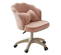 Armless Fabric Dining & Office Chair with Wheels Adjustable Swivel Desk Chair for Small Spaces Modern Task & Vanity Chair for Home & Office Use