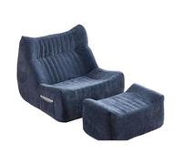 Armless Lounge Chair with Ottoman,Stylish Chenille Accent Sofa for Living Room,Density Foam Cushioning for Ultimate Comfort