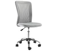 Armless Office Chair Ergonomic Padded Height Adjustable Mesh Back 5 Wheels