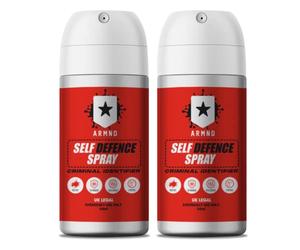 ARMND Self Defence Spray Criminal Identifier Spray TWIN PACK for Personal Protection - UK Legal Pepper Spray Alternative for Men & Women with UV Marking 40ml