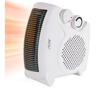 Armo 2KW Fan Heater Flatbed Fan Heater With 2 Settings And Cool Air Function Adjustable Thermostat Portable Fan Electric Fan Heating Heater (White)