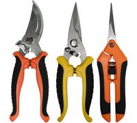 Armo® 3 x Garden Pruners Secateurs Scissors for Pruning Branches Hedges and Flowers Shear Clippers