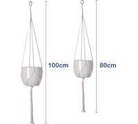 Armo Home Plant Hanger, Cotton Rope, White, 80 X 100 Centimeters