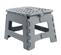Armo® Armo Grey Folding Stool Step Down Footstool With Carry Handle