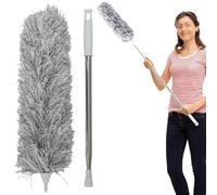 Armo® Extendable Feather Duster With Soft Silicone Cap Microfiber Telescopic Long Handheld Duster For Heigh Ceiling, Cobweb, Fan, Blinds, Roof Cleaning