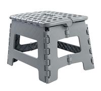 Armo® Folding Stool Step Down Footstool With Carry Handle Compact Foldable Foot Stool DIY Footstool Ladder MAX Weight 150KG (Grey)